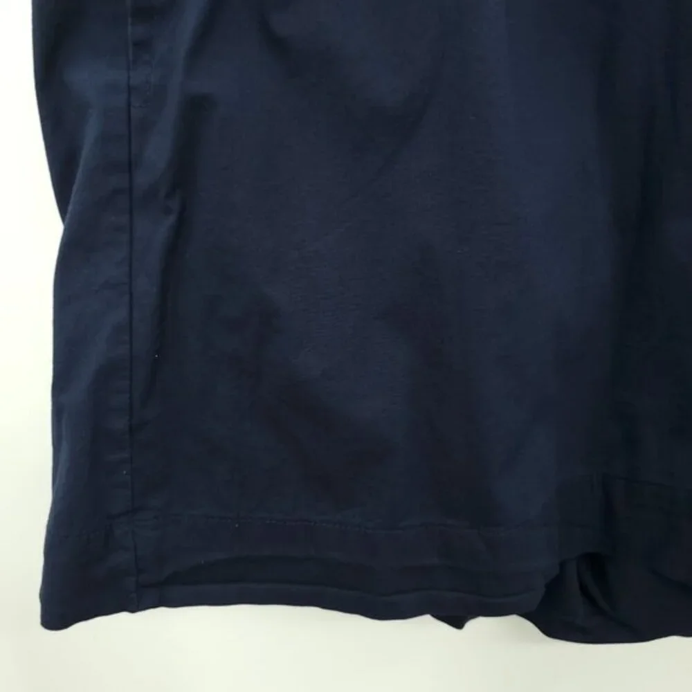 Jason Wu High Waisted Cotton Shorts Large Navy Blue